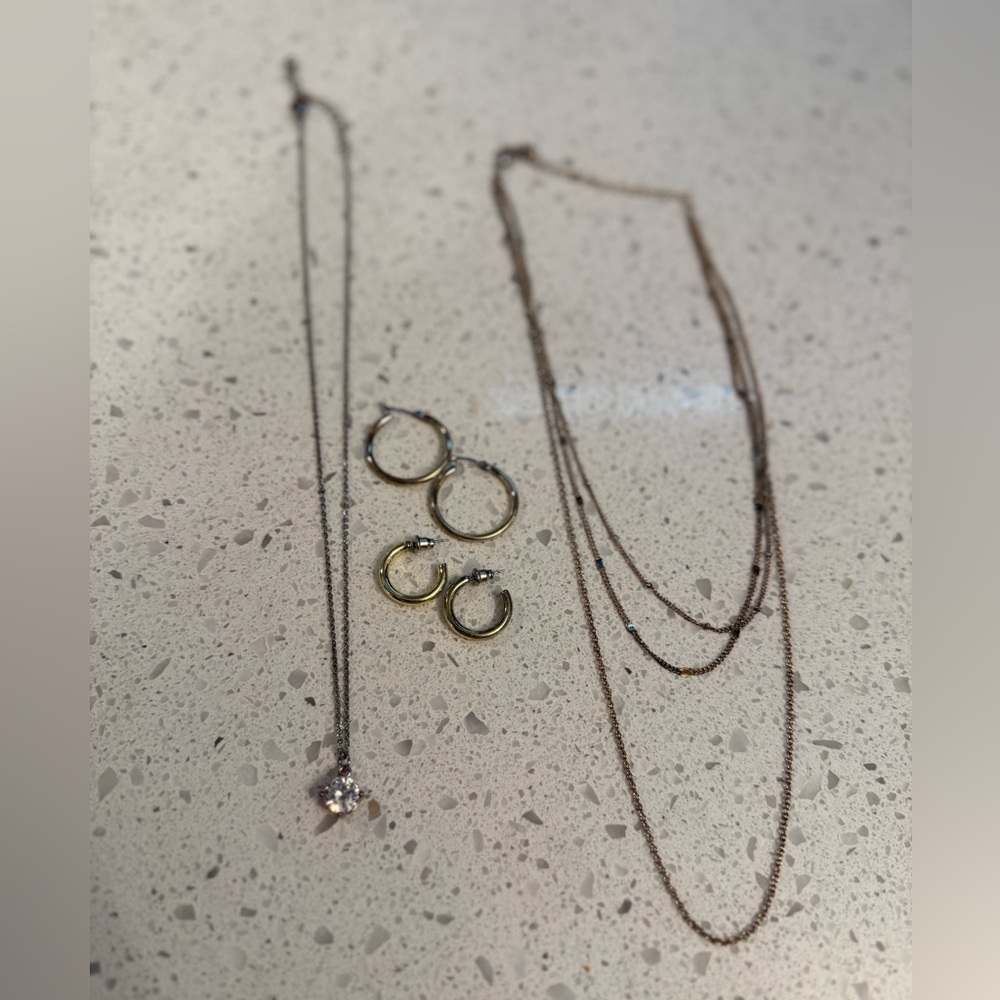 Chic Gold and Silver Necklace Set